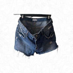Zara Distressed Denim Shorts